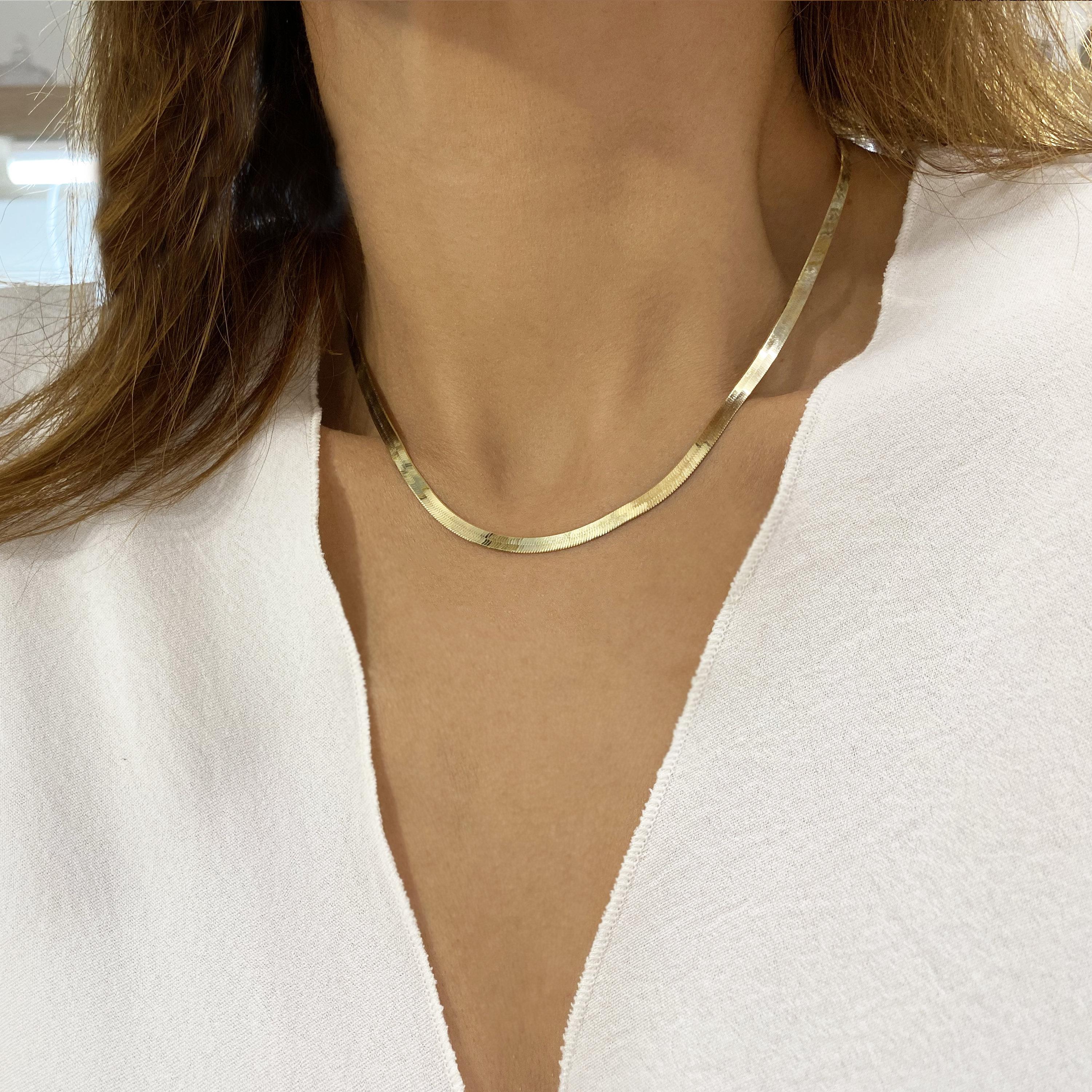 Set Collane In Acciaio Inox Uomo Donna - Catena Serpente, Spina Di Pesce E Cubana, Oro/Argento