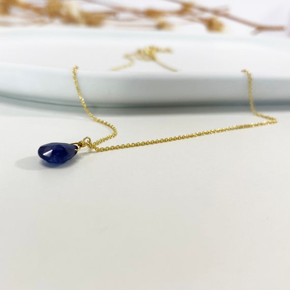 Sapphire necklace shop etsy