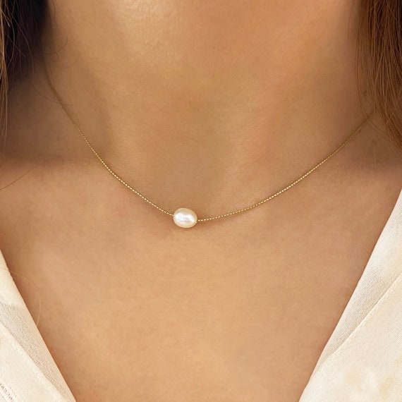 7.5-8mm Cultured Freshwater Pearl Necklace In Sterling Silver - 18