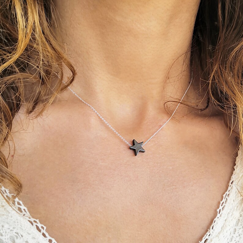 Anxiety Relief Hematite Necklace Anxiety Necklace Dainty | Etsy
