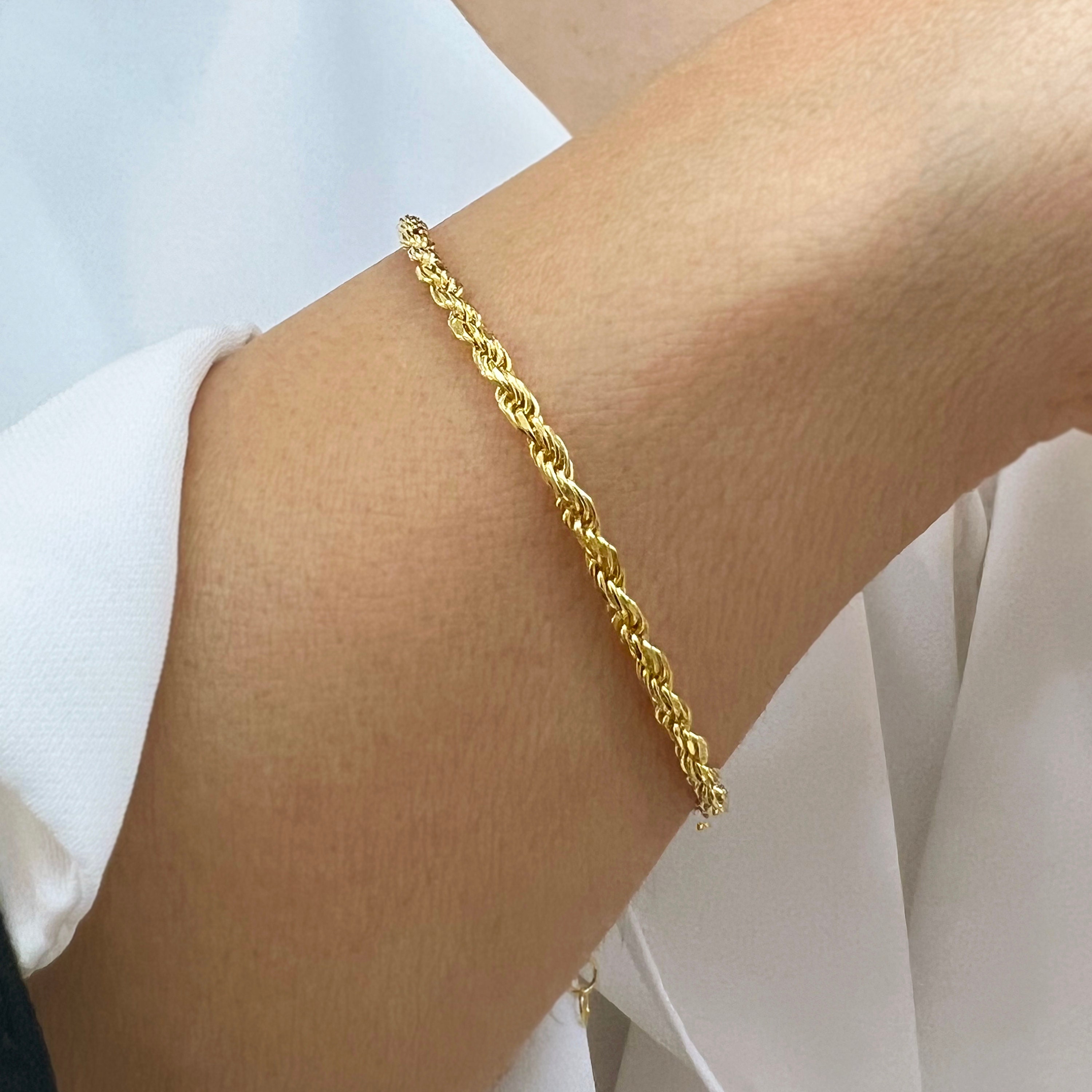 Buy Gold Rope Bracelet, Simple Gold Bracelet ,rope Chain Bracelet, Chain  Rope Bracelet, Rope Gold Bracelet, Thick Chain Bracelet,trendy Bracelet  Online in India 