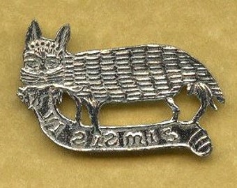 Badge médiéval chat et souris