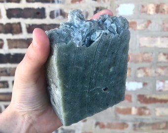 Charcoal Clay Eucalyptus Soap Bar  ~ Vegan ~  for Face and Body ~ Rustic ~  6.15 oz.- 6.30 oz. ~ Acne Detox Relief ~ Exfoliant