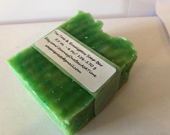 Tea Tree/Eucalyptus Soap Bar ~ Handcrafted ~ Vegan ~ Rustic ~ 6.15 oz - 6.30 oz ~ Refreshing ~ Uplifting ~ Exfoliant