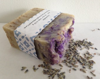 Lavender Soap Bar ~ for Face and  Body ~  Castile Soap Bar ~ Handcrafted ~ Vegan ~ Rustic ~ Calming ~ Exfoliant