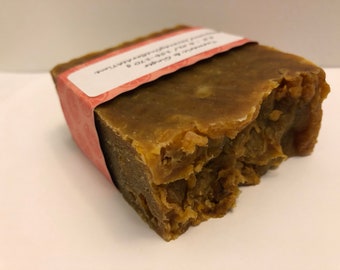 Turmeric/Ginger Soap Bar | for  Face and Body | Vegan | Rustic | Castile | 6.15 oz. - 6.30 oz.| Acne Detox Relief | Hydrating | Exfoliant