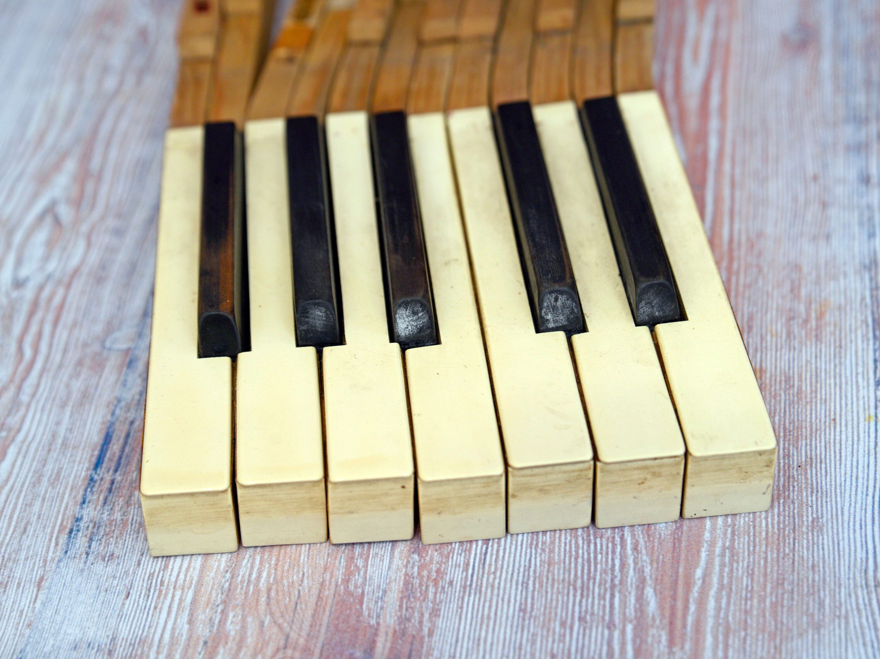 Teclas de piano vintage Notas teclado instrumento musical Etsy