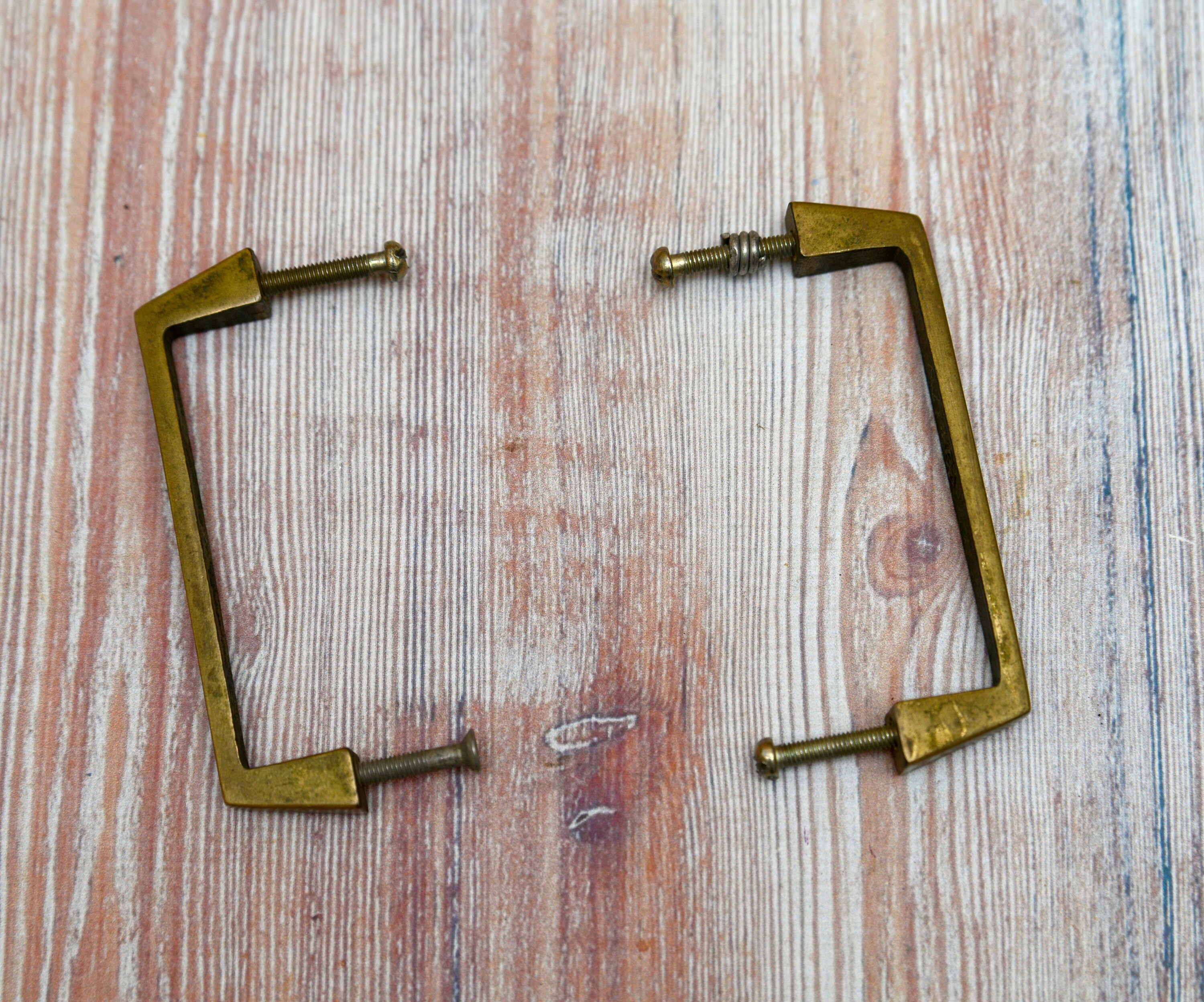 Paar Schrankgriffe Massiv Messing Schrankknöpfe Antik Messing | Etsy