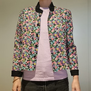 Vintage Florale Jacke | 80er jahre | Robdy | Größe 6