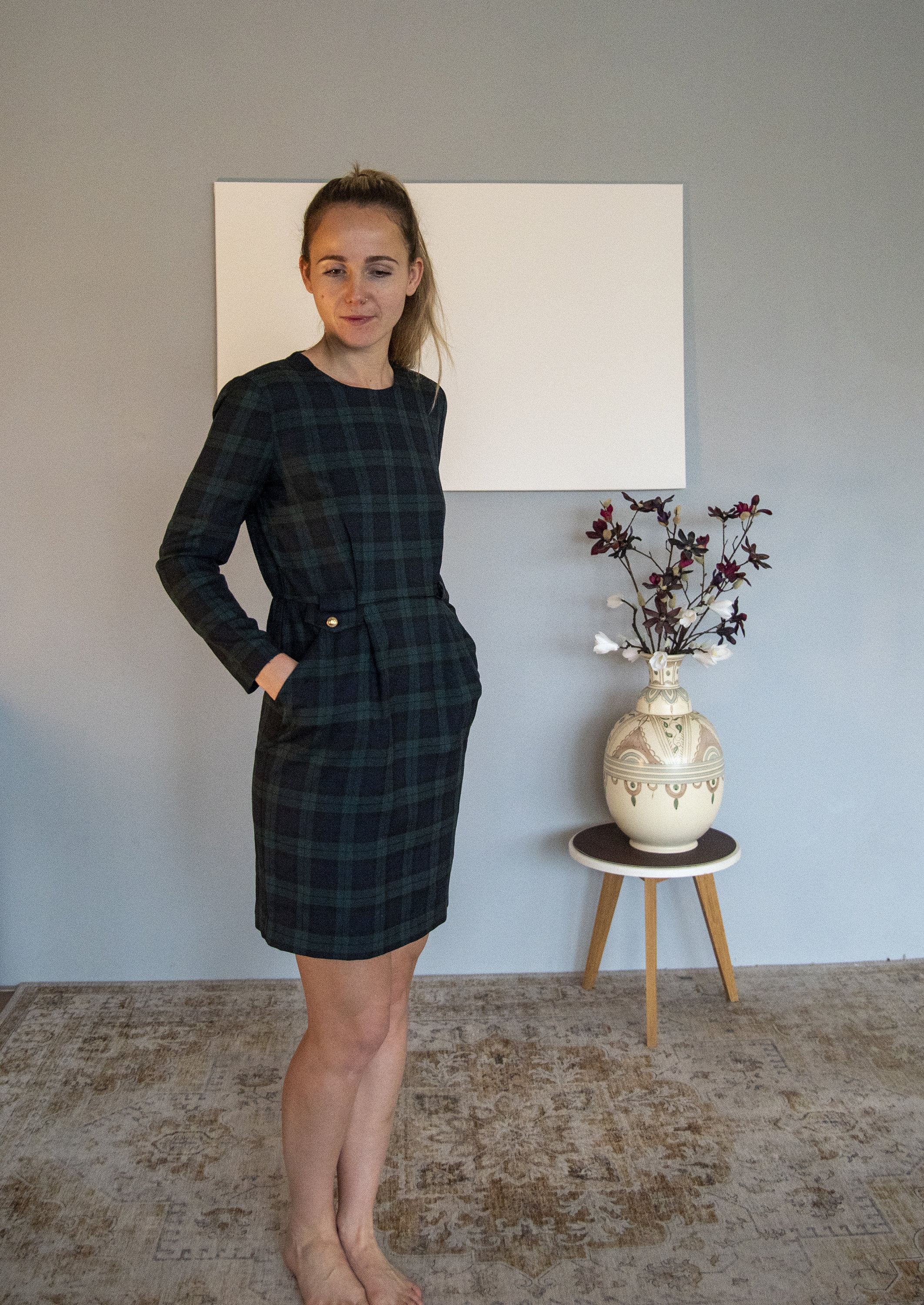 petite tartan dress