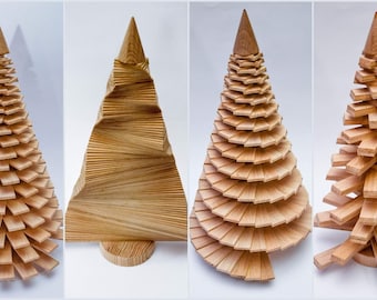 Handgefertigter Weihnachtsbaum aus Holz Natur / 17in-42cm / Eiche / eingetragenes Patent / Weihnachtsbaum Holz / Tannenbaum / Altholz