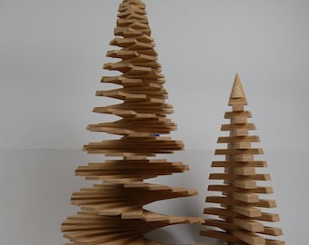 Handgefertigter Weihnachtsbaum aus Holz Natur / Eichenholz / eingetragenes Patent / Weihnachtsbaum Holz / Tannenbaum / Dekoration / drehbar