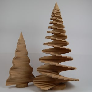 Handmade Wooden Christmas Tree Natural / 25in-63cm / Oak wood / registered patent/ Weihnachtsbaum Holz /Tannenbaum/ decoration / rotating