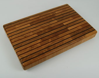 Endmaserung Schneidebrett, Eiche & Wenge, Jatoba 450x295x60mm, Schneidebrett, Servierbrett, Weihnachtsgeschenk, Hausweihnachtsgeschenk, Schneidebrett