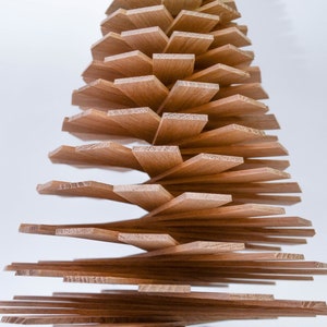 Handmade Wooden Christmas Tree Natural/ 17in-42cm / Oak/ registered patent/ Weihnachtsdeko / Tannenbaum/ Weihnachtsbaum Holz/ reclaimed wood