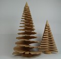 Handmade Wooden Christmas Tree Natural \/ 25in-63cm \/ Oak wood \/ registered patent\/ Weihnachtsbaum Holz \/Tannenbaum\/ decoration \/ rotating product logo