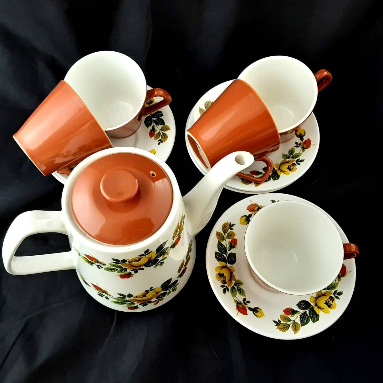 Vintage Lord Nelson Tea Set, Retro Teapot and Teacups, Mid Century ...