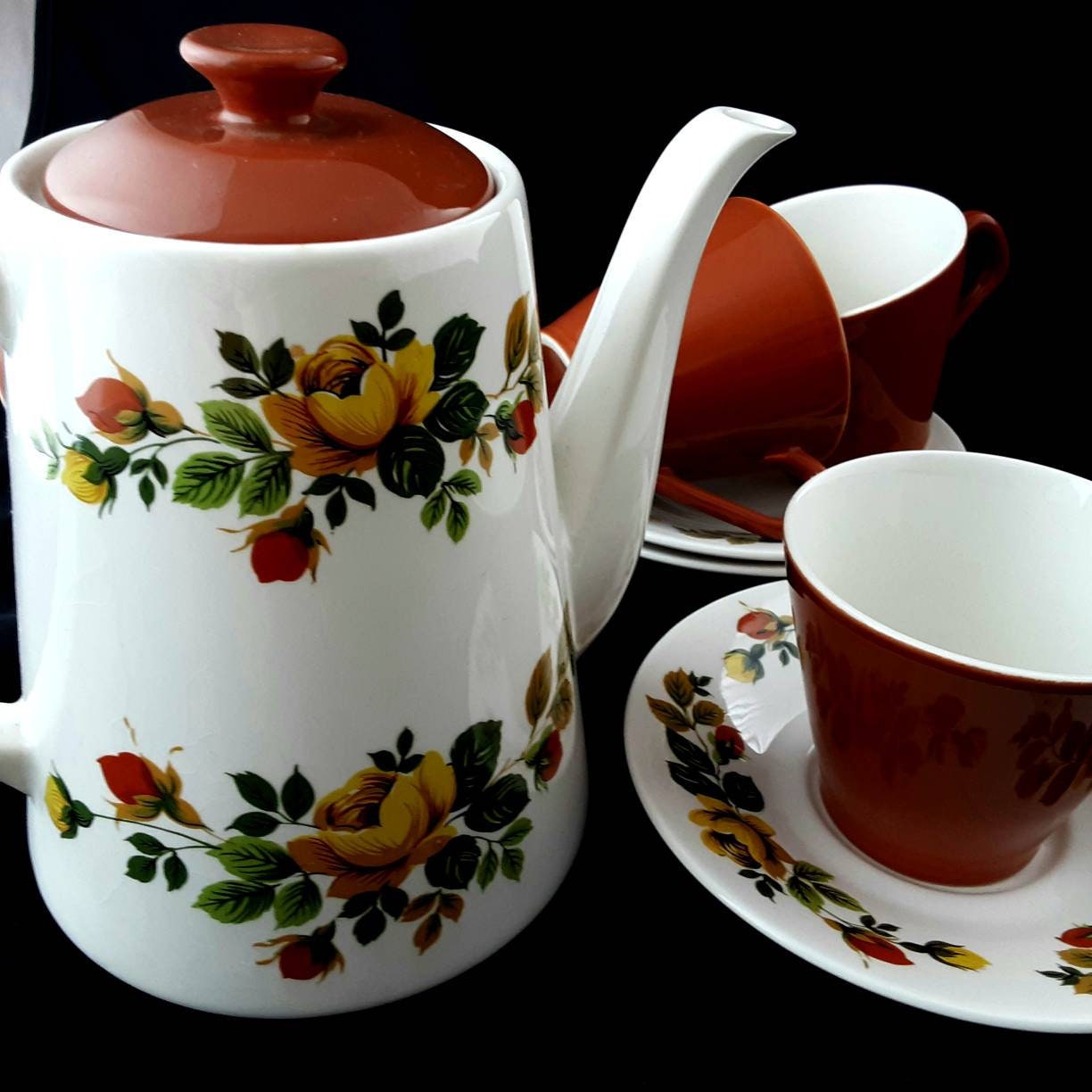 Vintage Lord Nelson Tea Set Retro Teapot and Teacups Mid Etsy UK