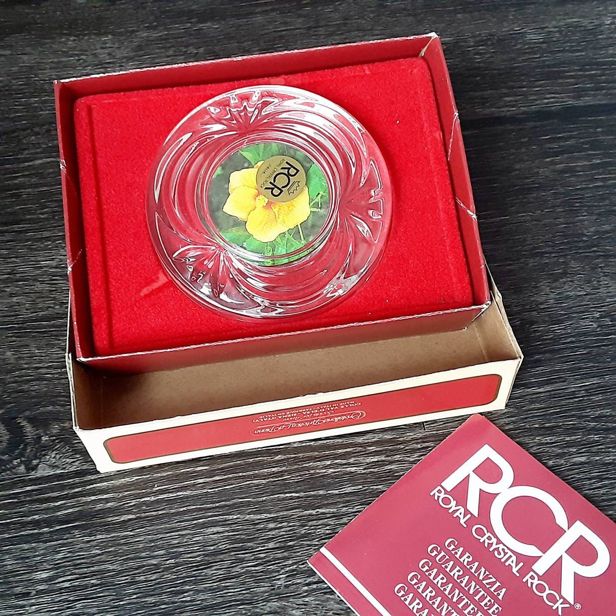 Vintage RCR Crystal Photo Frame Round Glass Picture Frame Etsy