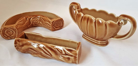 Vintage Trio Of Wade Posy Vases And Jardinere Retro 3 X Etsy