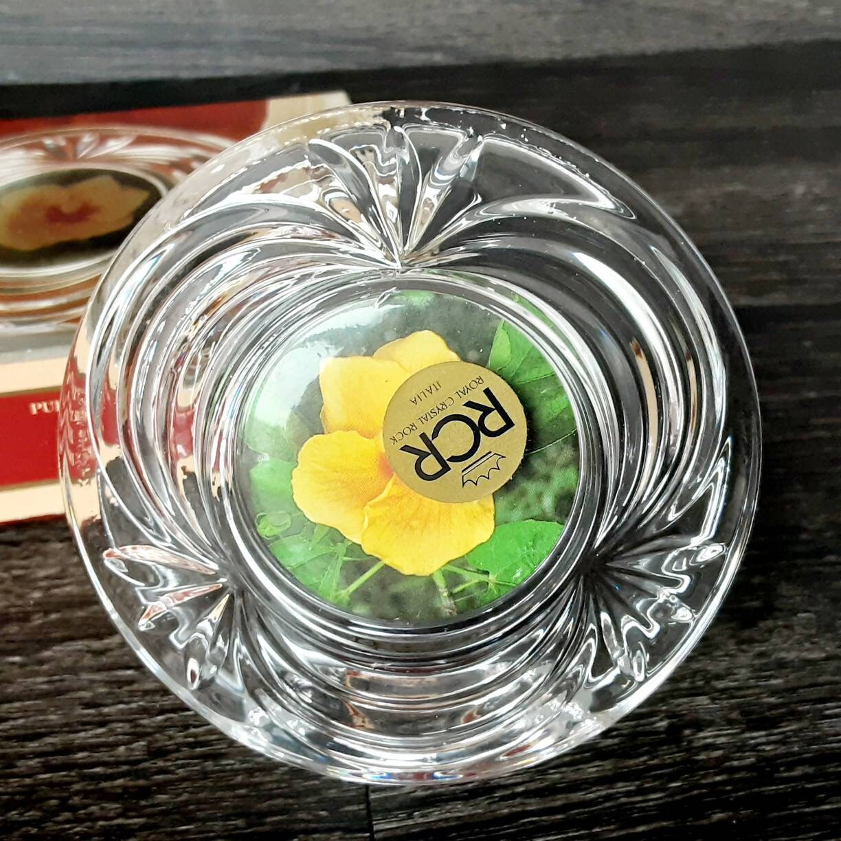 Vintage RCR Crystal Photo Frame Round Glass Picture Frame Etsy