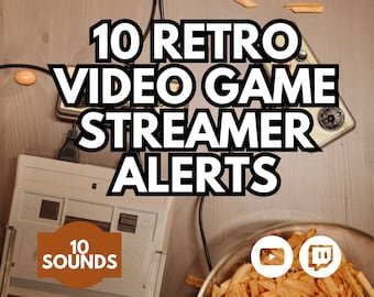 Twitch Streamer Sound Alarme, YouTube Livestreamer Audio Benachrichtigungen, 10 Sounds, Retro Videospiel Alarme für Streamer, Audio Alarme