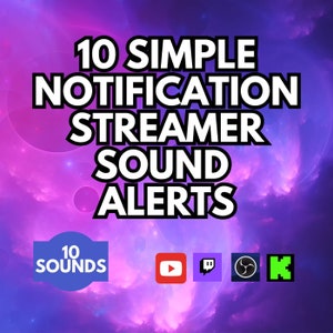Twitch Streamer Sound Alerts, YouTube Stream Audio Notifications, 10 Sounds, Sound Alerts for Streamers, Audio Alerts