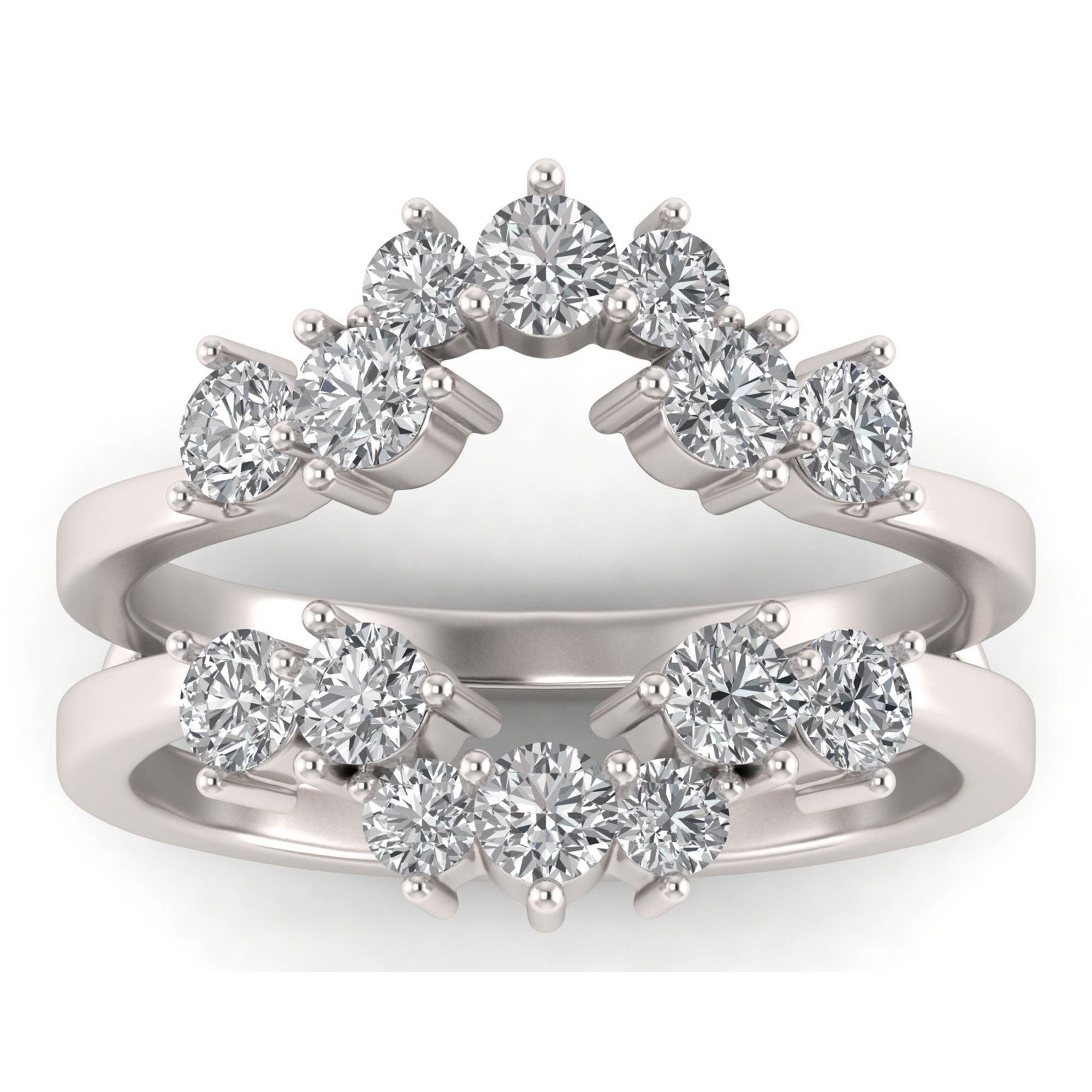 2.53 Ct Diamond Wedding Wrap Ring 14K White Gold Finish Etsy