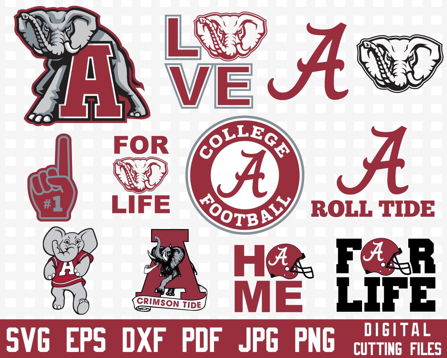 Download Alabama Crimson Tide Svg Jpeg Dxf Eps Png Files Svg Files ...