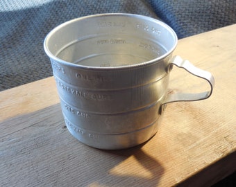 1950s Aluminum Measuring Cup – Vintage Kitchen Decor, Made in USA