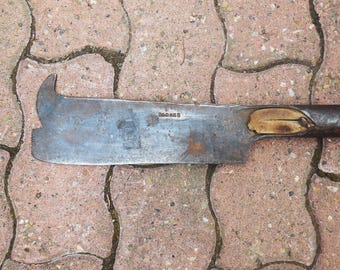 Vintage Rare Parkes Chopper Butcher Cleaver - Hand Forged - Made in Birmingham England - late 1800s