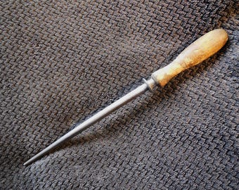 Antique  Sharpening Steel, 12.5", Butcher Honing Steel- Stainless Steel - Made in Germany