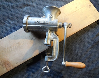Vintage Meat Grinder “porkert” #10, Food Maker With Accessories