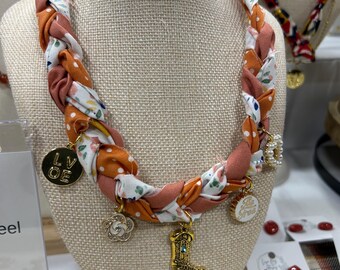 Braided Bandana Charm Necklace
