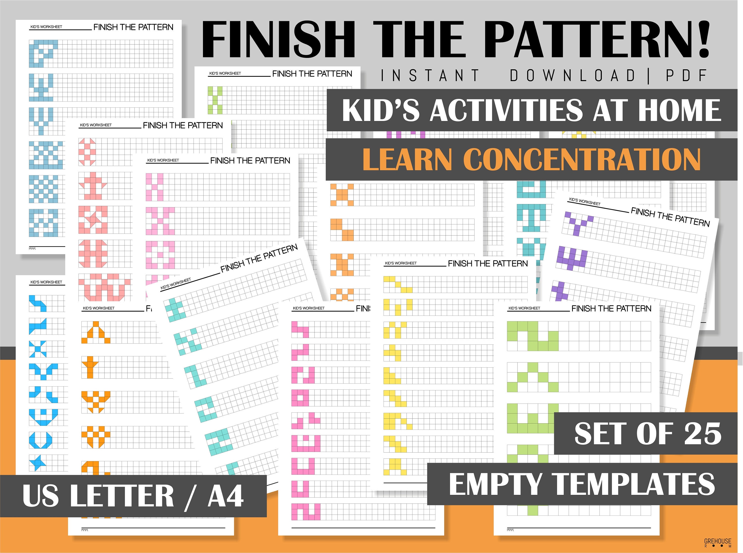 Printable Homeschool worksheets Kindergarten Practice sheets | Etsy