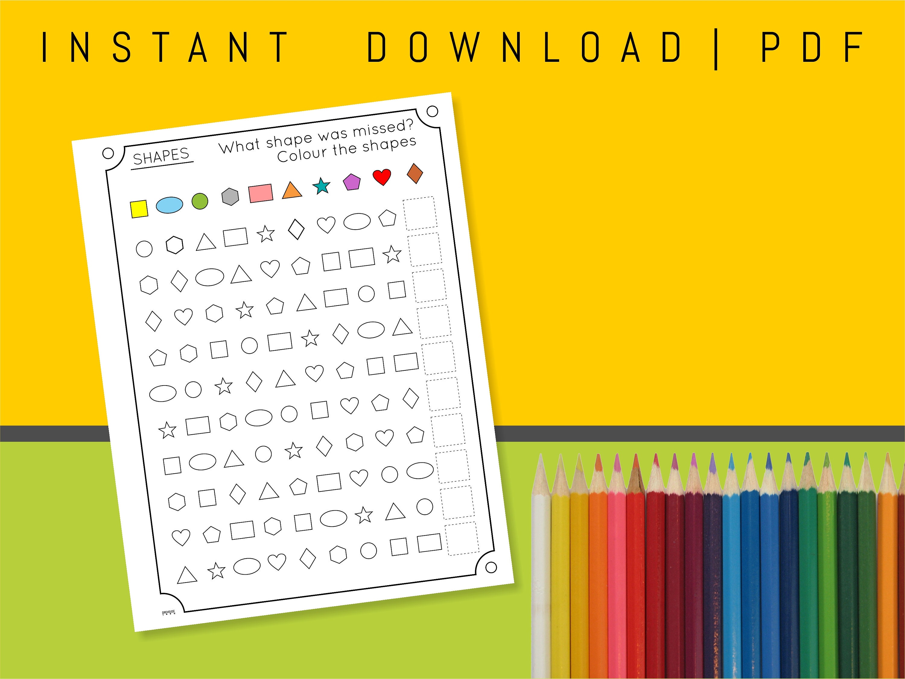 Homeschool Printables SHAPES Tracing worksheets for kids | Etsy