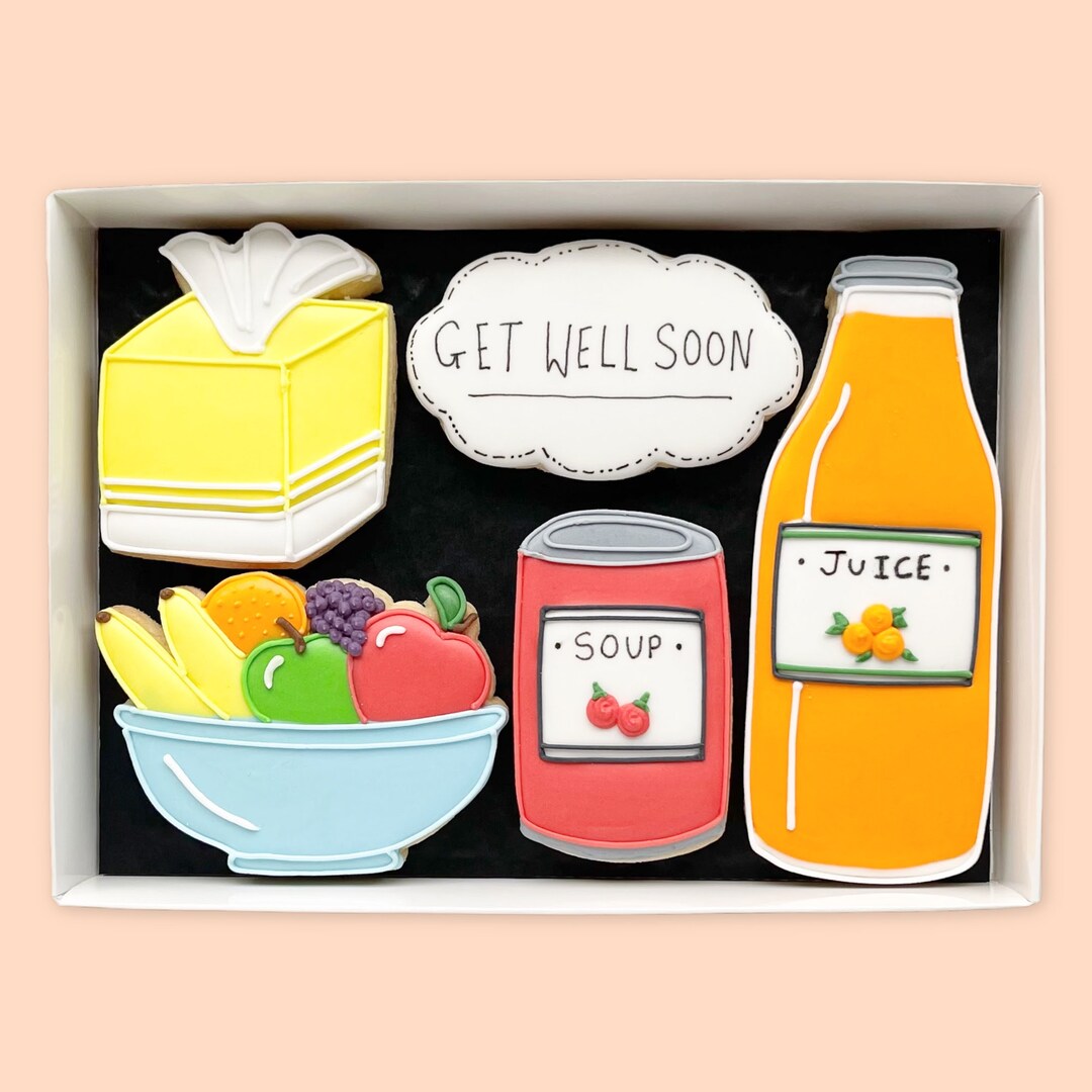 Get Well Soon Iced Biscuits Etsy UK