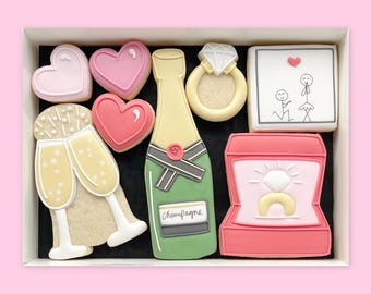 Engagement Iced Biscuit Gift Box