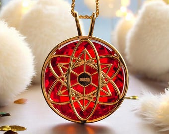 Seed of Life Scarlet Shift Andara with connection to Elohim Pacifica life force high vibration high energy 5+++ Handmade Mount
