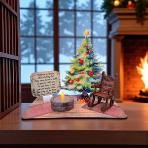 Christmas in Heaven, Empty chair Memorial and remembrance display. 1-5 chairs, Deluxe 2025 Version.