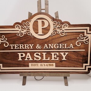 Custom Wedding and Anniversary Sign Gift