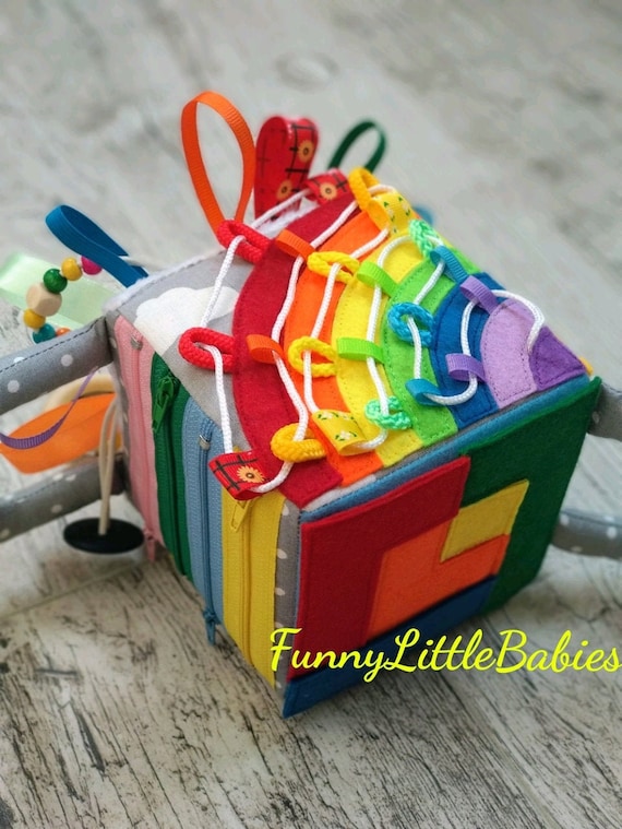 Quiet CUBEBaby Boy is Montessori Toy for Toddlers Busy Book for Fine Motor Skills Baby Gift Book and Sensory Toy