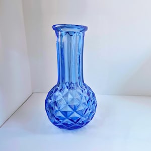 Vintage Cobalt Blue Bohemia Glass Vase - Hanuš Desna 1970s