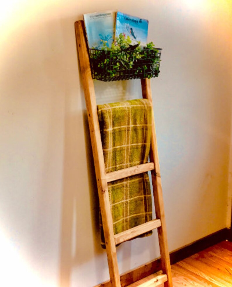 Wood Blanket Ladder Quilt Rack Rustic 4ft 5 Ft 6ft 7ft Etsy