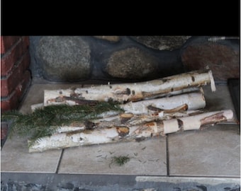 Small birch logs