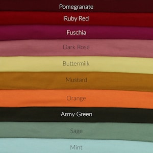 French Terry, Knit Fabric, SOLIDS VARIETY, Poly Rayon Blend, Fabric by the 1/2 Yard, Yard, or Sample, 2 Way Stretch
