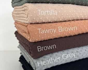 Swiss Dot Knit Jacquard Fabric, SOLIDS VARIETY,