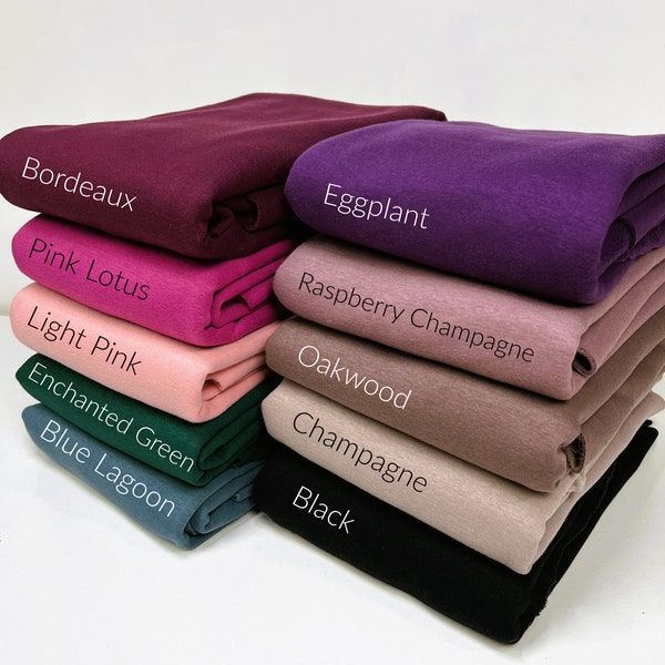 Alpine Sweatshirt Fleece-Stoff, SOLIDS VARIETY, Micro Fleece-Rücken, Baumwolle / Polyester / Spandex-Mischung, verkauft von 1/2, 1 & 5 Yard / Muster