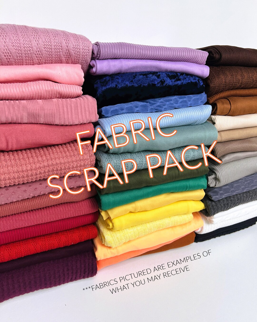 Knit Fabric SCRAP PACK 3 Sizes Choice of Solids or Prints fabric