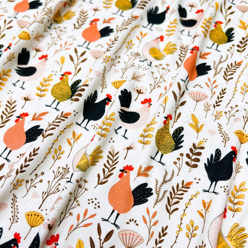 Chicken Fabric by the Yard - Etsy
